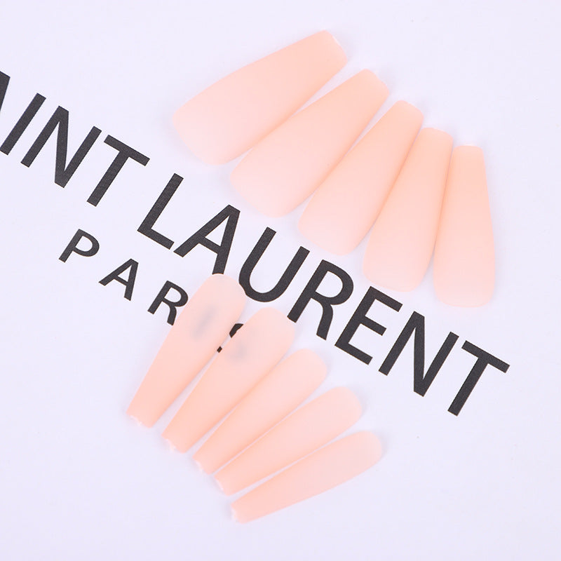 Summer Flavor Long Pink Coffin Pale Chic Press On Nail Set