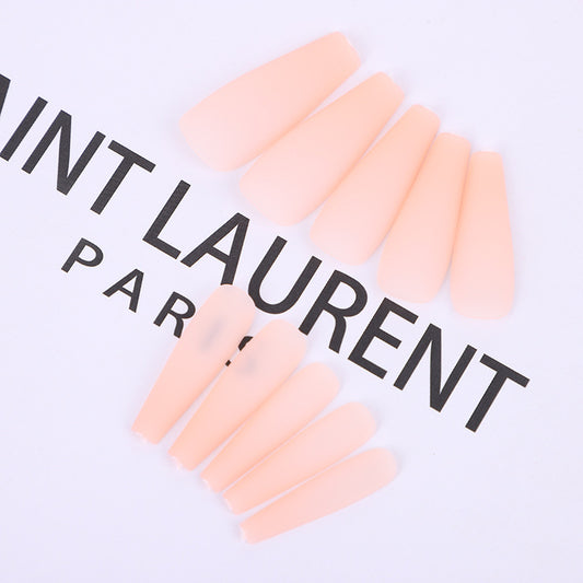 Summer Flavor Long Pink Coffin Pale Chic Press On Nail Set