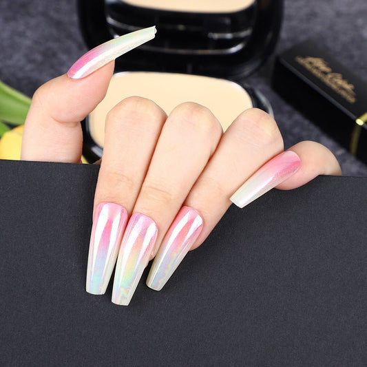 Dream of Candy Long Coffin Pink Cute Press On Nails