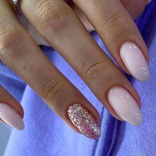 Looking Like This Short Oval Pink Everyday Press On Nails
