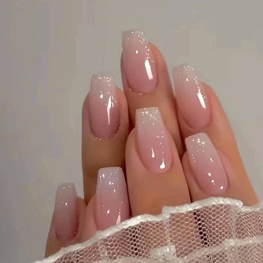 The Beauty Tip Medium Coffin Pink Glossy Press On Nails