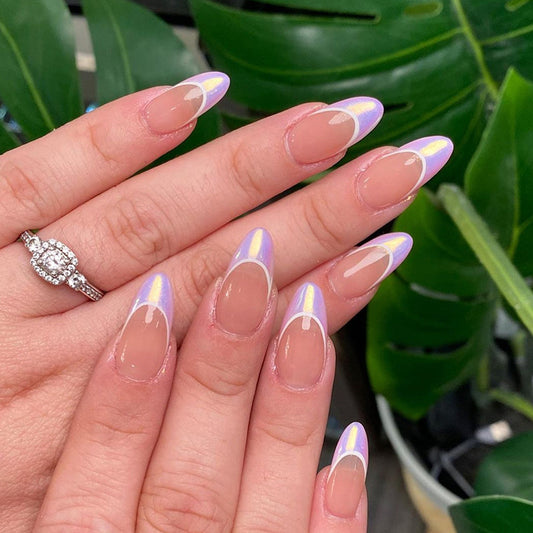 Threw It Back Medium Almond Pink French Tips Press On Nails