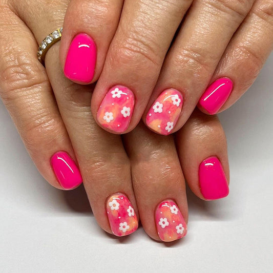 The Latest Thing Short Squoval Pink Groovy Press On Nails