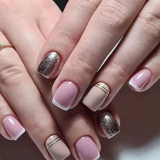 Barbie Baby Short Square Pink Summer Press On Nails