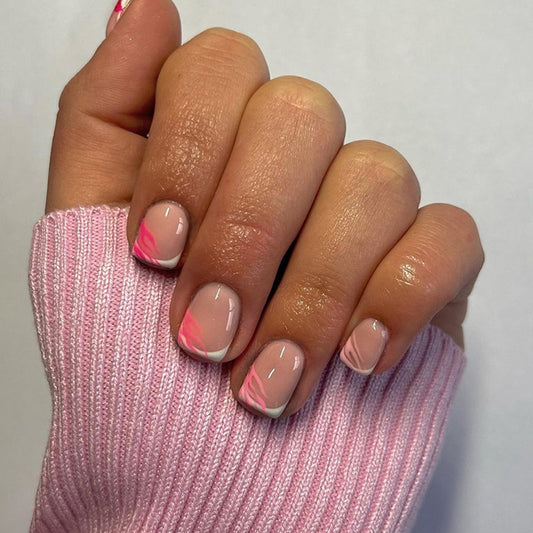 Little Mystique Short Square Pink Everyday Press On Nails