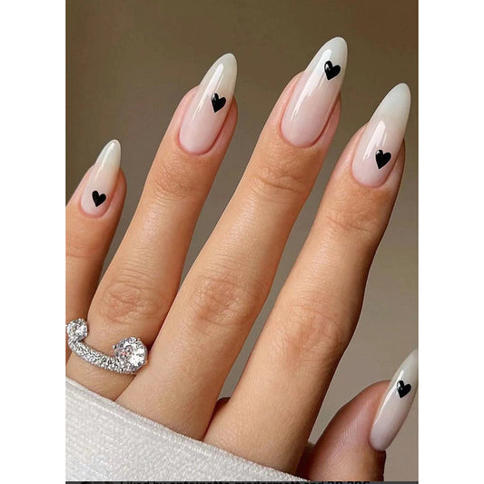 Destinations Medium Oval White Everyday Press On Nails