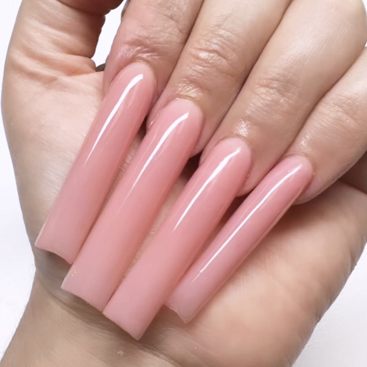 Workin It Long Square Pink Glossy Press On Nails