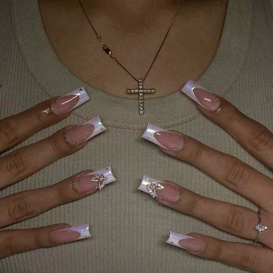 Means A Lot Medium Square Pink Everyday Press On Nails