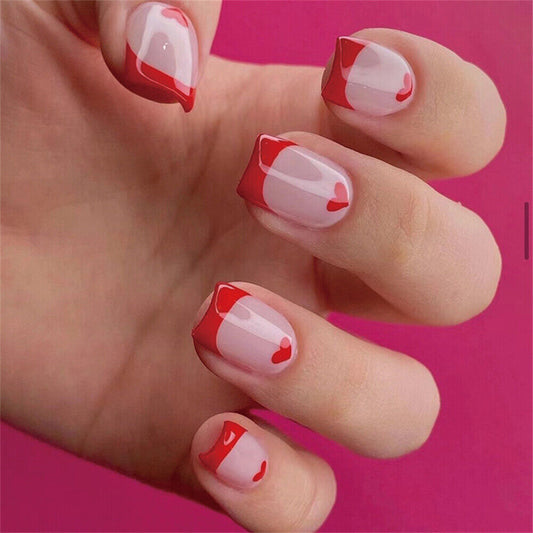 Best Intentions Short Square Red Valentine's Day Press On Nails